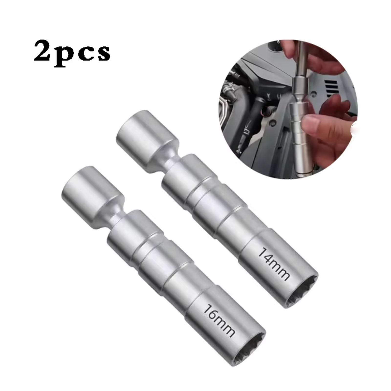 Ángulo Magnético Fino para Bujías De Pared Llave De Vaso para Bujías Herramientas De Extracción Coche Compatible con Benz Juego de Llave para Bujías