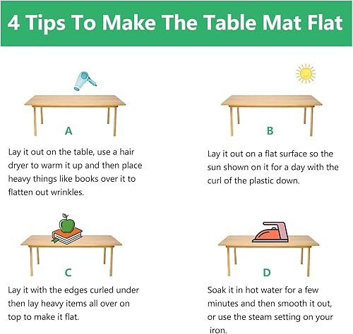 Miniatura 7 de Almohadilla de escritorio transparente de 0.059in de grosor, 30 x 120 pulgadas, protector de mesa de cloruro de polivinilo de cristal, impermeable,