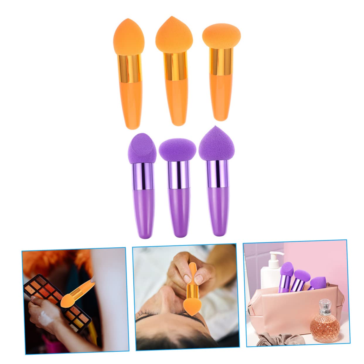 POPETPOP 30pezzi Spugnette Makeup Portatili Strumenti Cosmetici Versatili Per Applicazione Fondotinta e Trucco Lavabili e Riutilizzabili Per Uso Quotidiano e Professionale