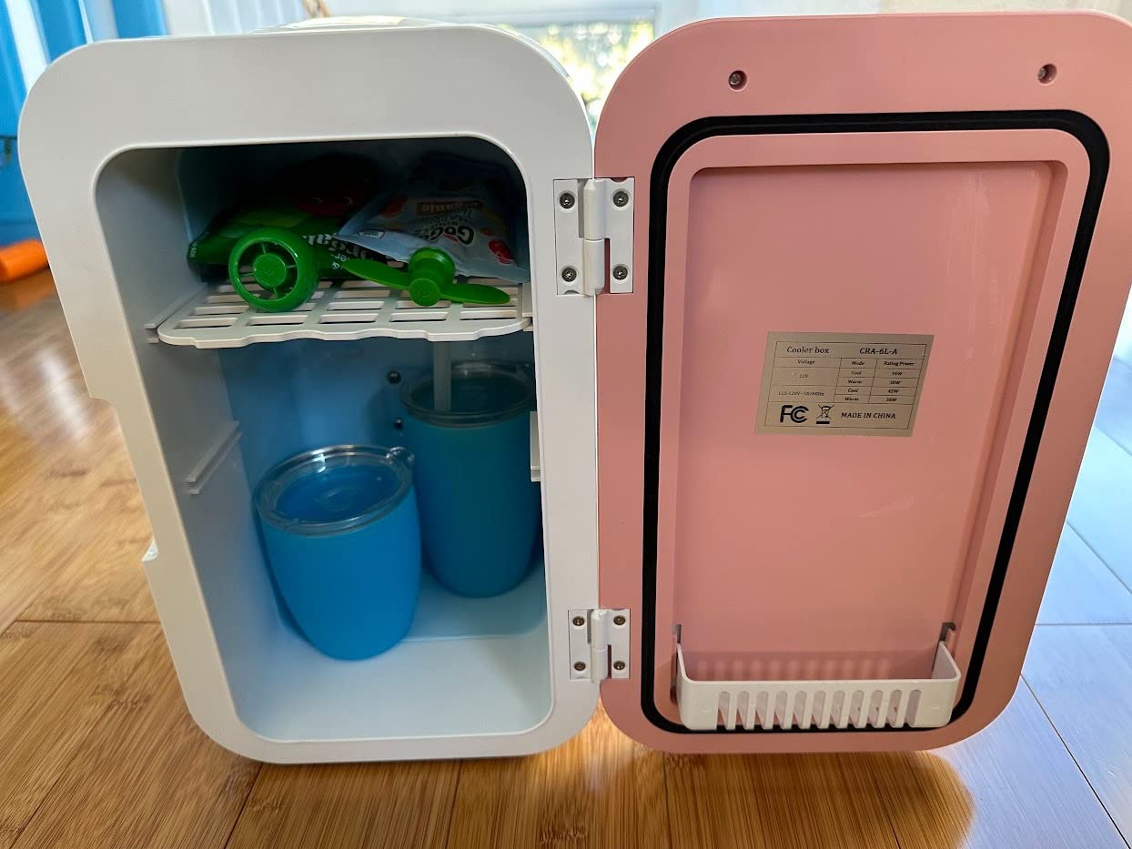 9/mo Finance NXONE Mini Fridge,8 Can/6 Liter Small Refrigerator