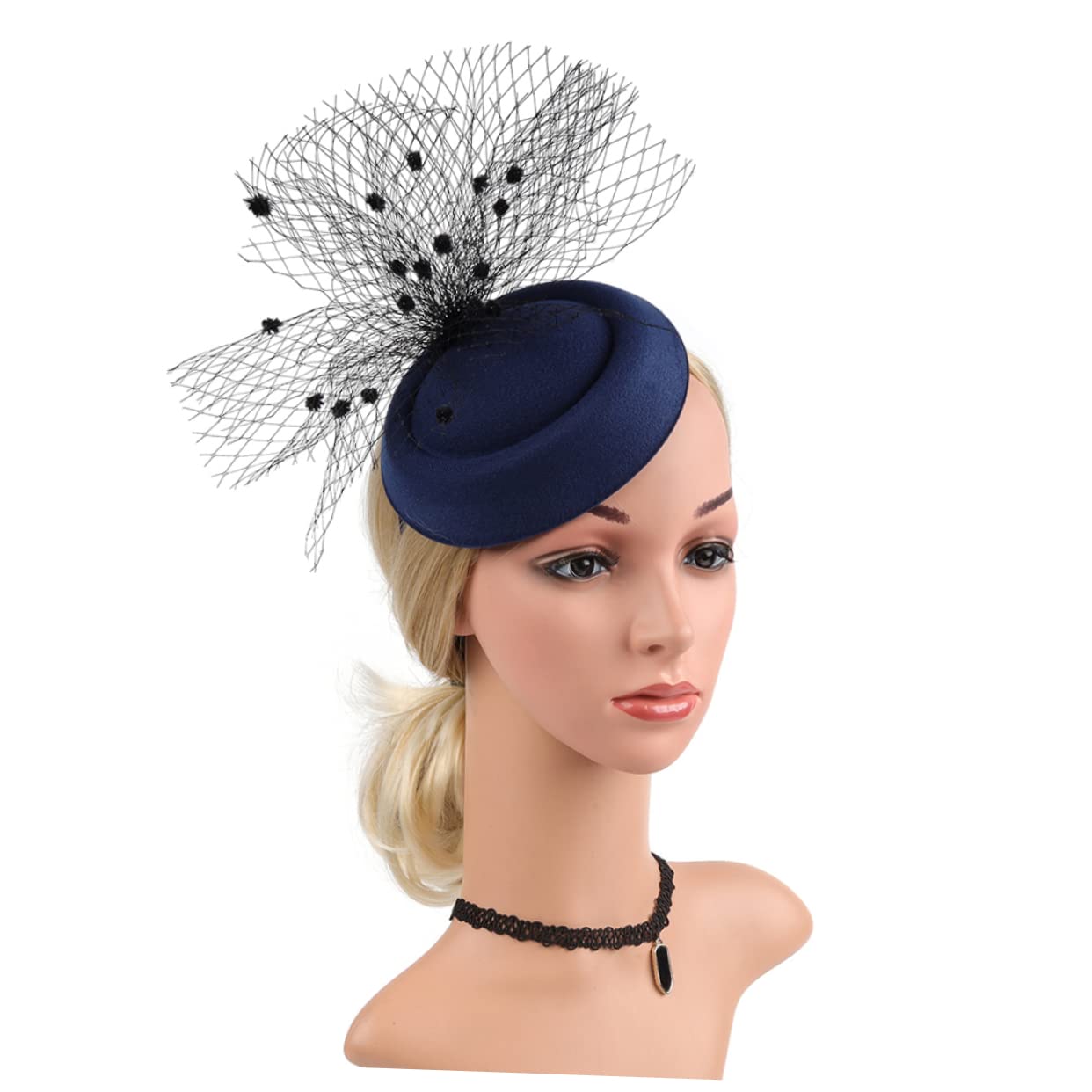minkissy 5pezzi Fascinator Cappello per Cerimonie e Fascia per per Matrimoni Cocktail e Tea Party