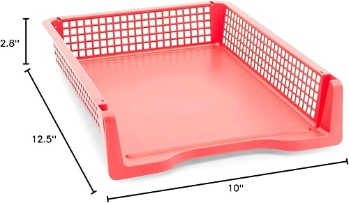 Miniatura 9 de Bright Creations Bandejas para el aula, paquete de 6, tamaño carta, 12.75 x 9.75 x 2.75 pulgadas, plástico arcoíris, suministros para profesores y