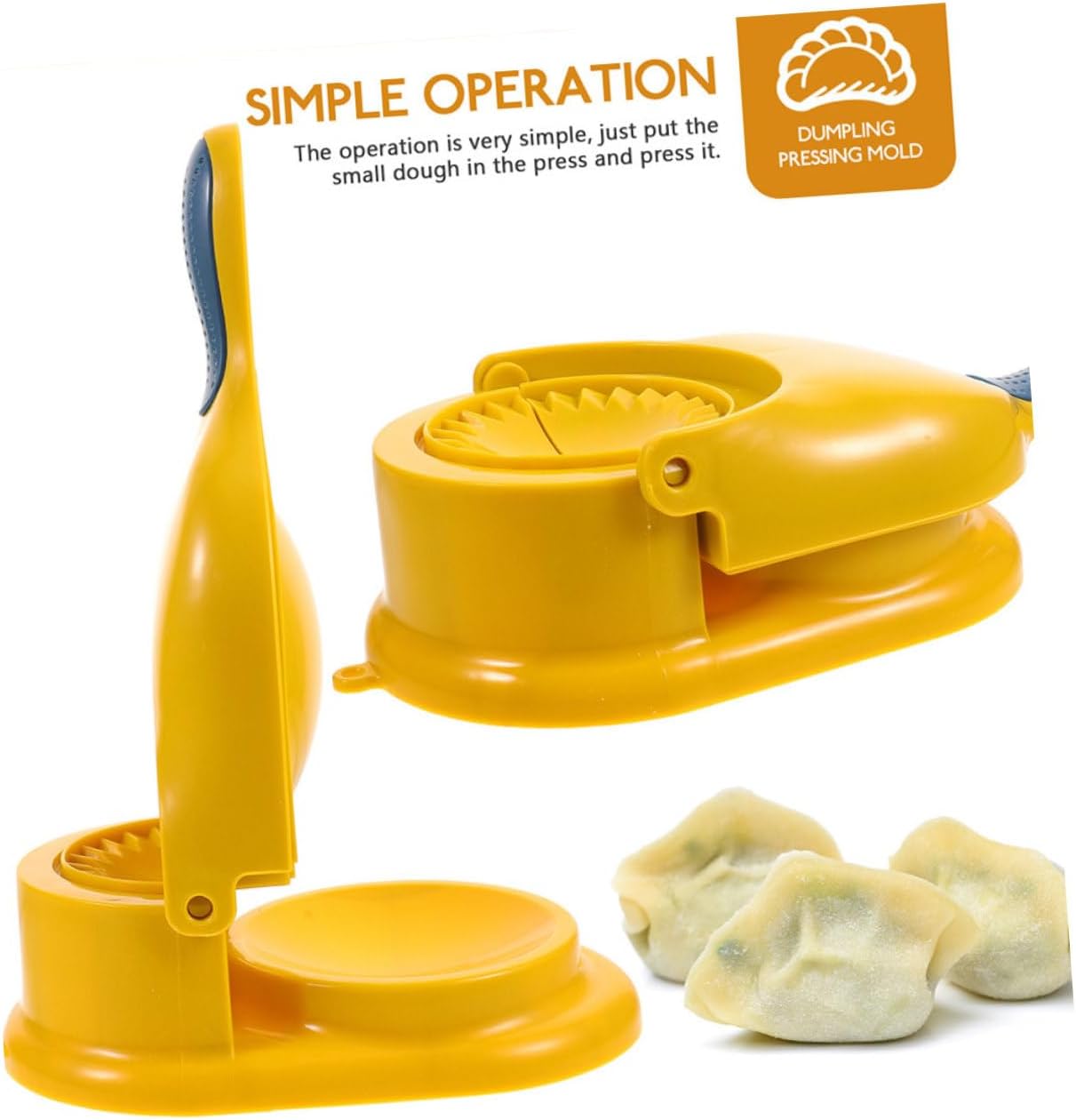 2Pcs Household Double Head Dumpling Maker Mould Manual Pressing Tool for Easy Dumpling Skin Ergonomic Kitchen Gadget for DIY Dumplings and Pies