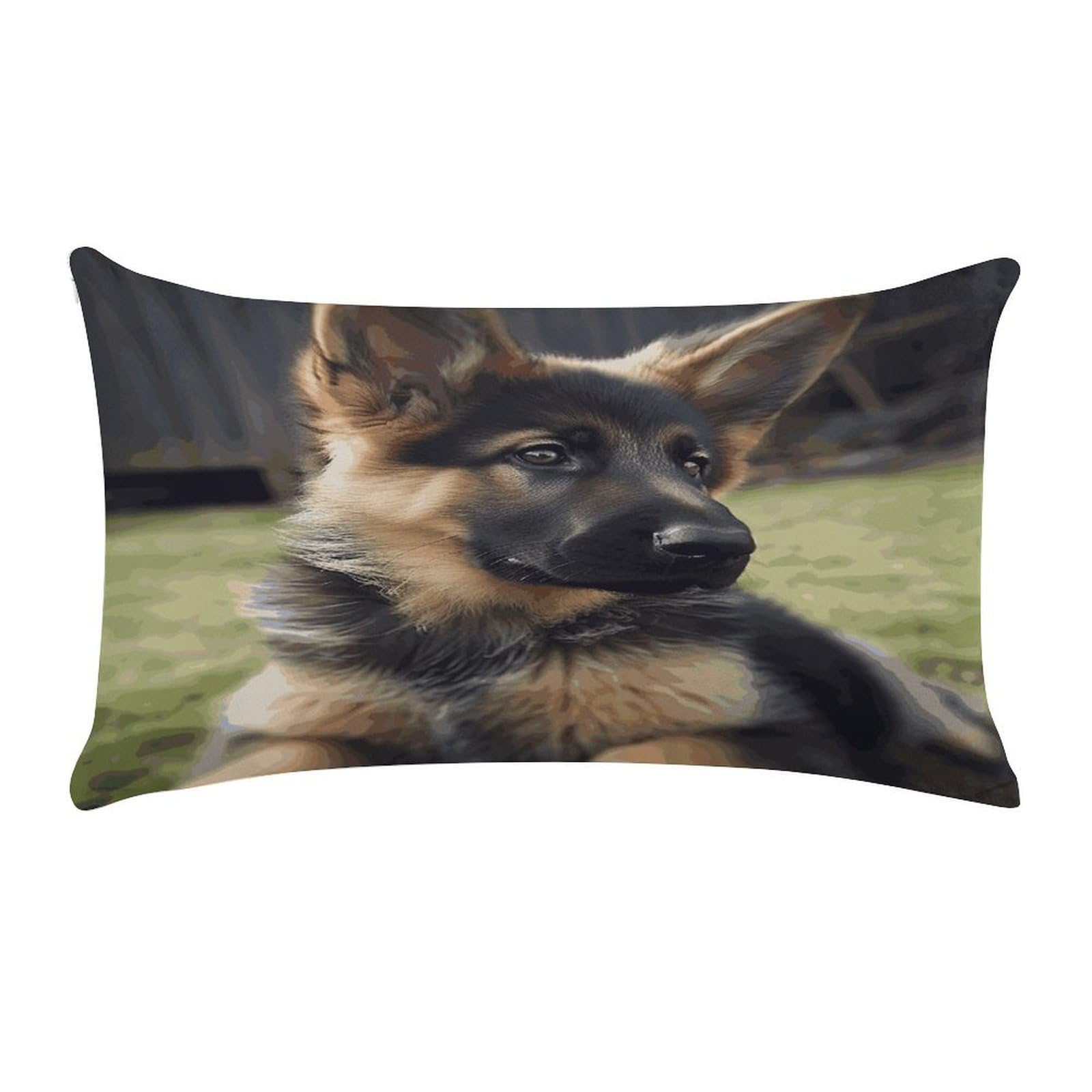 MUSM German Shepherd Puppy Throw Pillow Cover Long Super Soft Pillowcase Luxury Plush Pillowcase Decorative Pillow Shams Anti-Fading Pillow Case Cushion Covers Cozy Pillow Protector