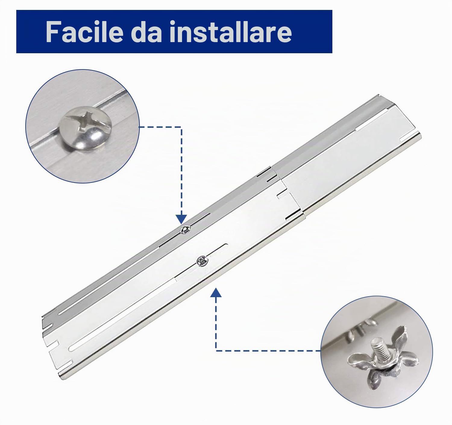 30 cm Fino a 53 cm, Copertura Universale per bruciatori a Gas, distributore di Fiamme in Acciaio Inox, Ricambio per la Maggior Parte dei Barbecue a Gas Landmann (5 Pezzi)
