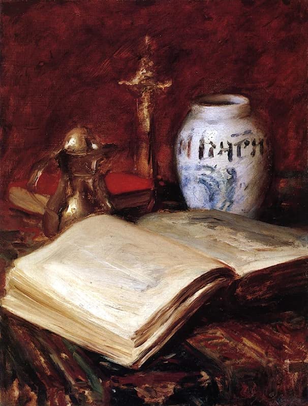 Tableau le vieux livre de William Merritt pour créer un coin lecture cosy