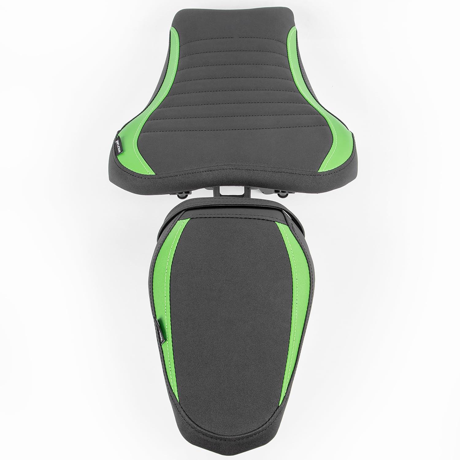 Asiento de confort para motociclista y pasajero para Z900 2017 2018 2019 2020 2021 2022 2023 2024, funda trasera de cuero para conductor solo, cojín trasero para pasajero, verde