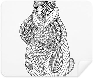 Animal Big Mouse Picture Cleaning Cloth Screen Cleaner 2pcs Suede Fabric