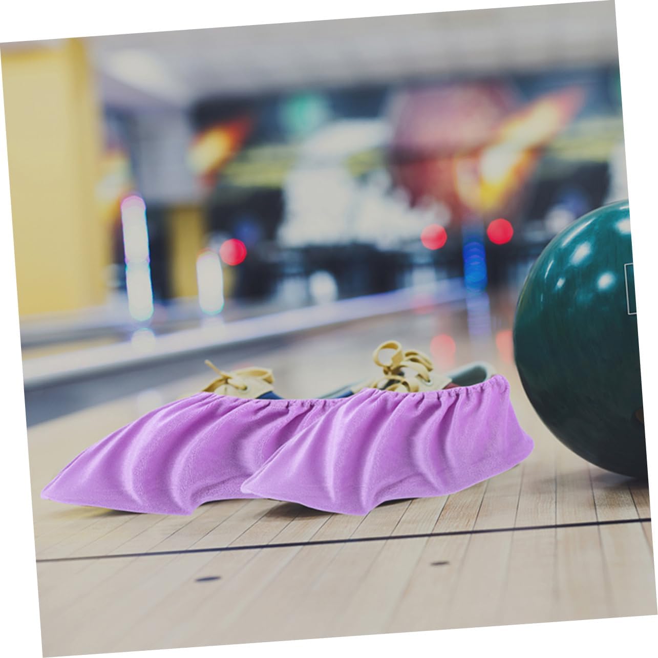 2pairs Bowling Shoe Covers Women Slip Shoe Covers for Hammer Bowling Accessories Outdoor Sports Violet