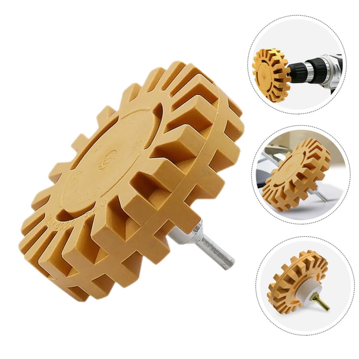 NUOBESTY 5 Stück Eraser Wheel Radierwerkzeug für Aufkleberentfernung Effizientes Entfernen von Kleberesten für Auto Zuhause und Industrie Leicht und Tragbar für Verschiedene Anwendungen