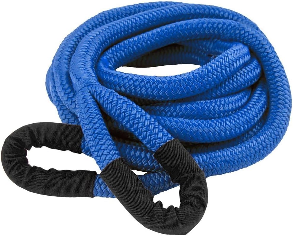 Mibro DitchPig 1-1/2" Kinetic Tow Rope 30 ft, 64,300 lb, Vehicle Recovery for Off‑Road, Snow, Mud, 447551, Blue