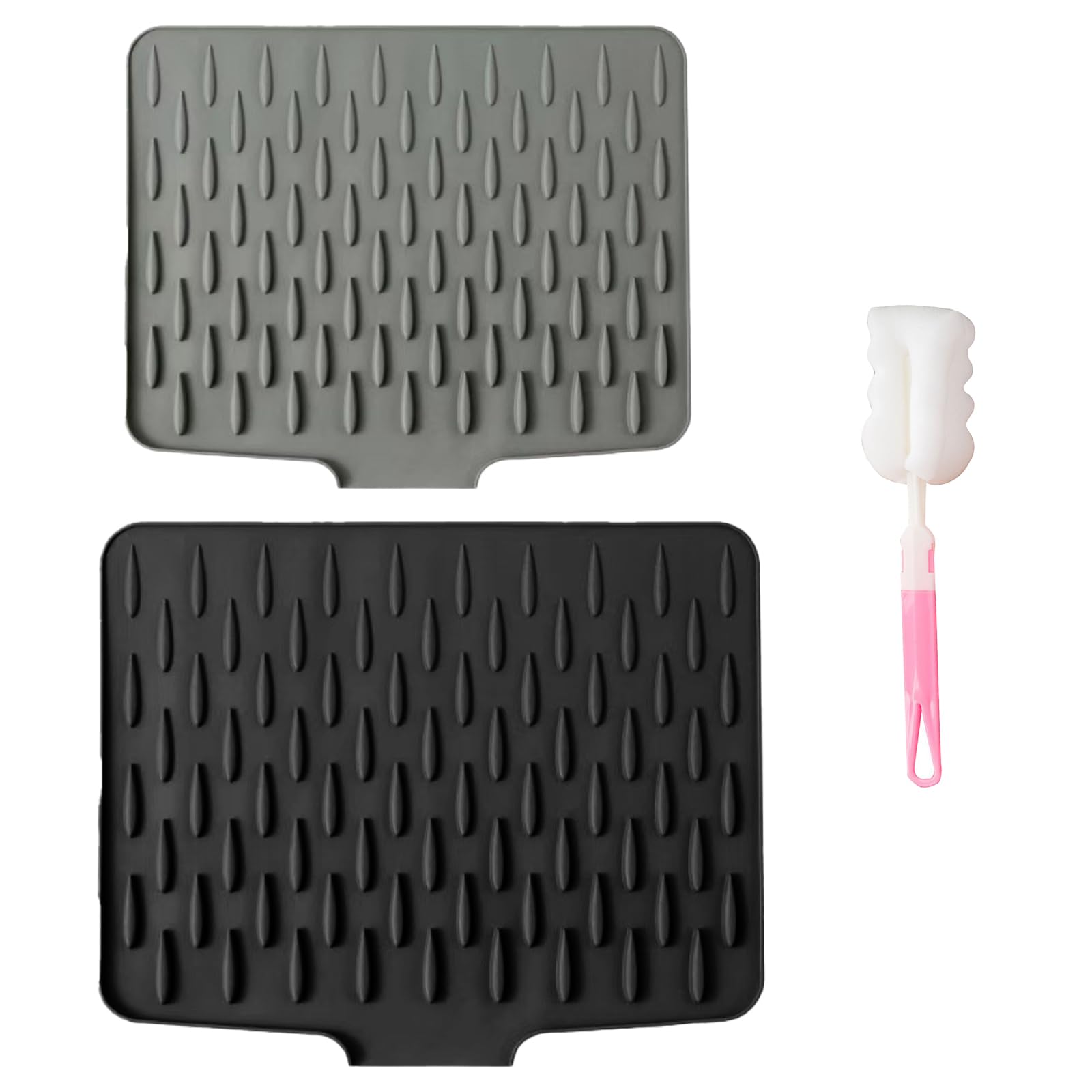 3PCS Draining Mat Set, Drying Mat for Kitchen Sink Non-Slip Heat-Resistant