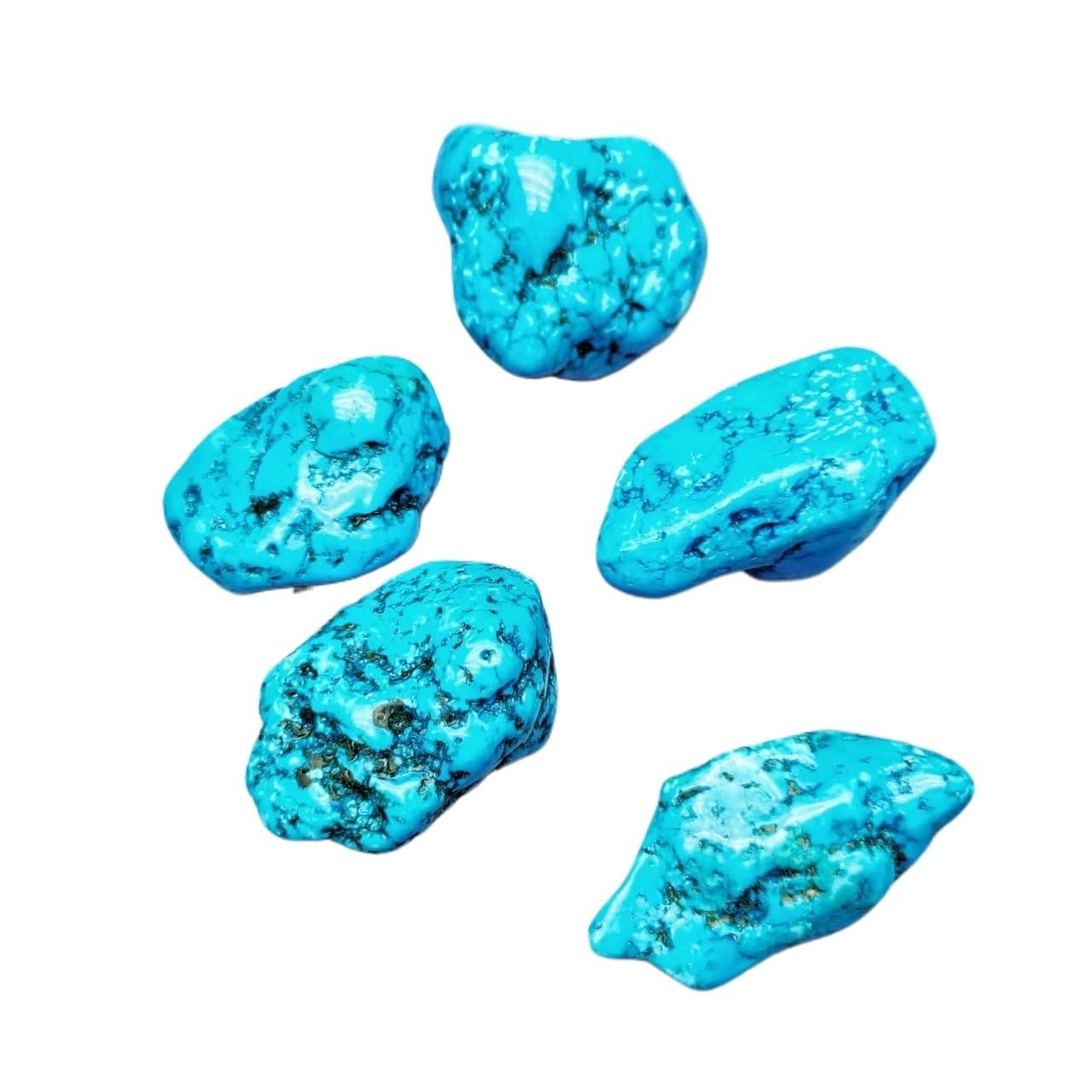 AARTERZZA 1pc Blue 60-100g Stone with Vibrant Blue-Green Black Veins Raw
