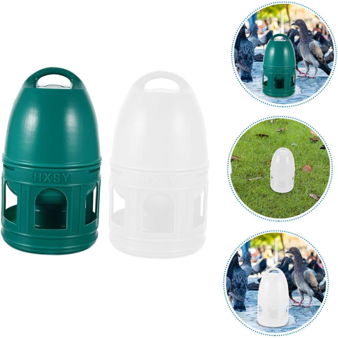 COLLBATH 2Pcs Pigeon Water Dispenser Bird Water Feeder for Cage Automatic Bird Watering Tool Plastic Design for PET