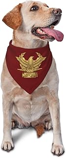 Gold Roman Imperial Eagle SPQR Triangle Dog Bandana Scarf Accessories for Pet Bibs