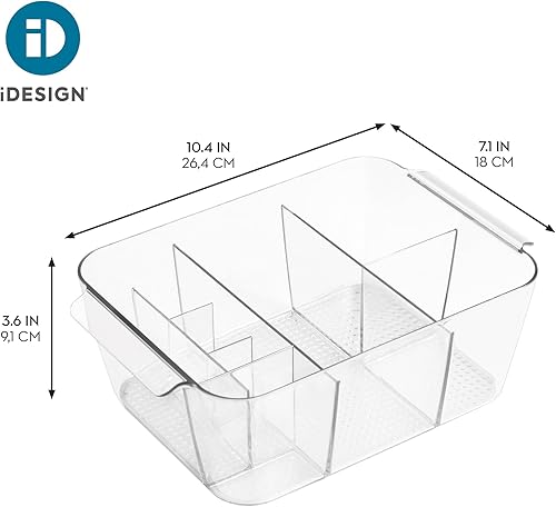 Miniatura 4 de iDesign - Organizador de maquillaje para almacenamiento de cosméticos y artículos de tocador, juego de 2, transparente, hecho en Estados Unidos