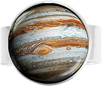 Jupiter Ring, Jupiter Jewelry, Galaxy Ring, Universe Ring, Space Cufflinks, Planet Ring, Mens Ring, Adjustable Ring