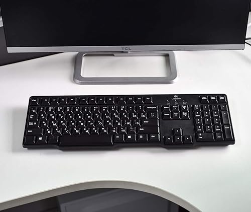 Vista 78 de Calcomanías de teclado inglés, paquete de 2 calcomanías de repuesto para teclado con fuente blanca sobre fondo negro, universales para computadora