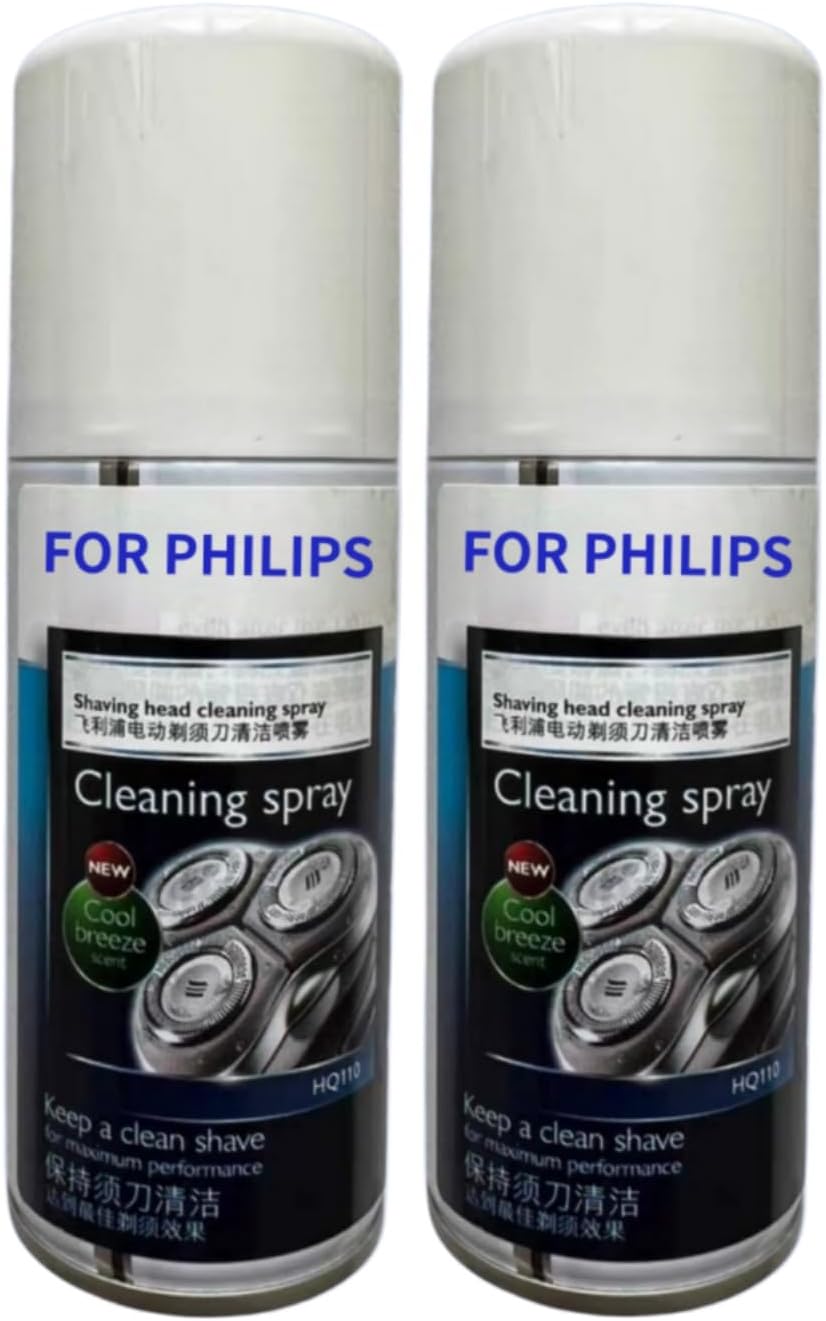 100ml Electric Shaver Cleaning Solution, HQ110 High-efficiency Cleaning Spray Compatible With Philips, Suitable For Electric Shavers Of All Brands(2 pcs)