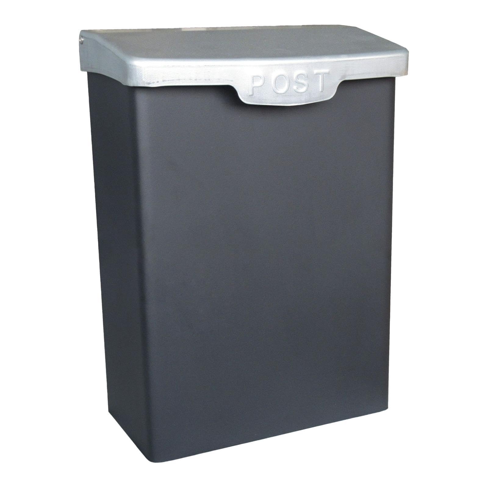 drop box with lock letter box wall mounted mailbox for gate porch decoration gray