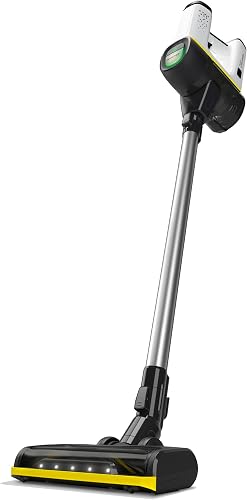 Kärcher VC 6 Cordless Vacuum Cleaner, 2 stage power control, Lithium-ion battery, Running Time: up to 50 min., Wall Mount with Charging Function, Floor and Crevice Nozzle, 2-in-1 Dusting Brush