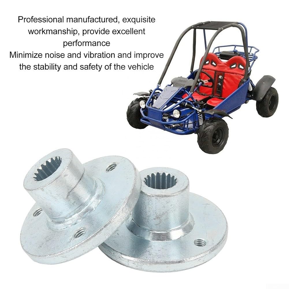 17 mm 17T Hinterradnabenwelle, 3 Bolzenachse für Quad für ATV Go Kart Buggy Radnabe, 12,7 cm Reifen kompatible Nabenmontage, Stahllegierung