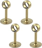 Vista 15 de Antrader Paquete de 4 soportes de acero inoxidable de 1.26 pulgadas de diámetro para armario, barra de soporte, soporte de tubería, soporte