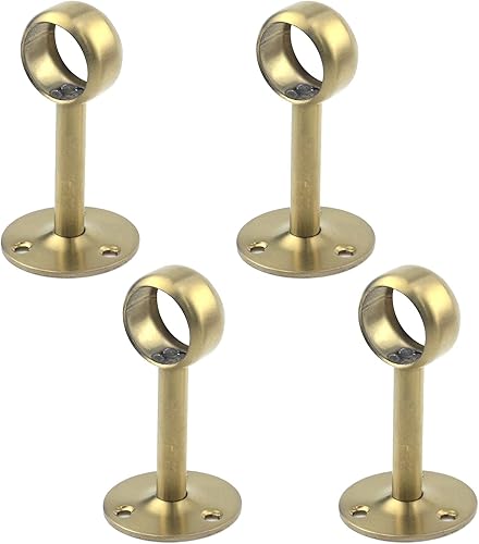 Miniatura 15 de Antrader Paquete de 4 soportes de acero inoxidable de 1.26 pulgadas de diámetro para armario, barra de soporte, soporte de tubería, soporte