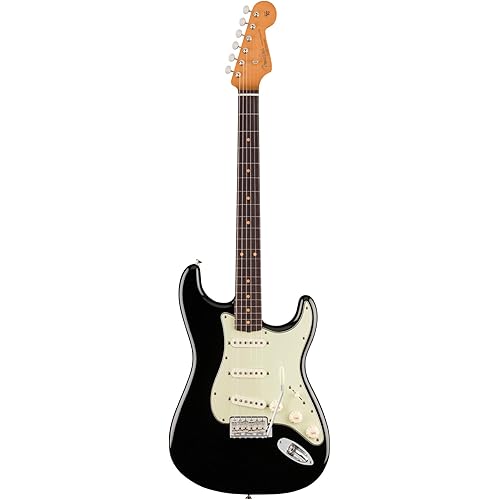 Fender Vintera III Early '60s Stratocaster Solid Body Electric Guitar with 7.25-inch Radius Comfortable Rosewood Fingerboard (Black)