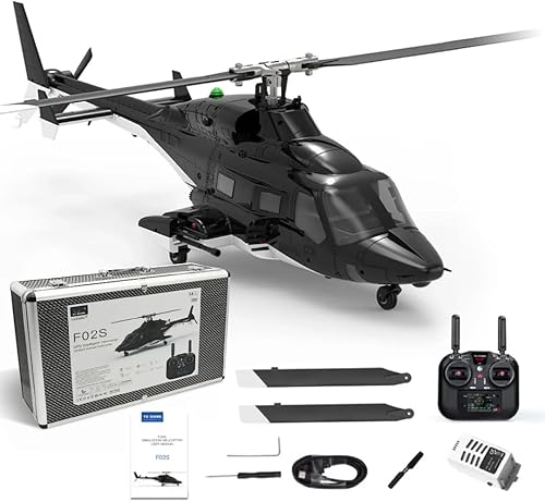Yu Xiang F02S AirWolf Helicóptero RC eléctrico a escala 1/34 con sistema de control de vuelo inteligente GPS y posicionamiento de flujo óptico -
