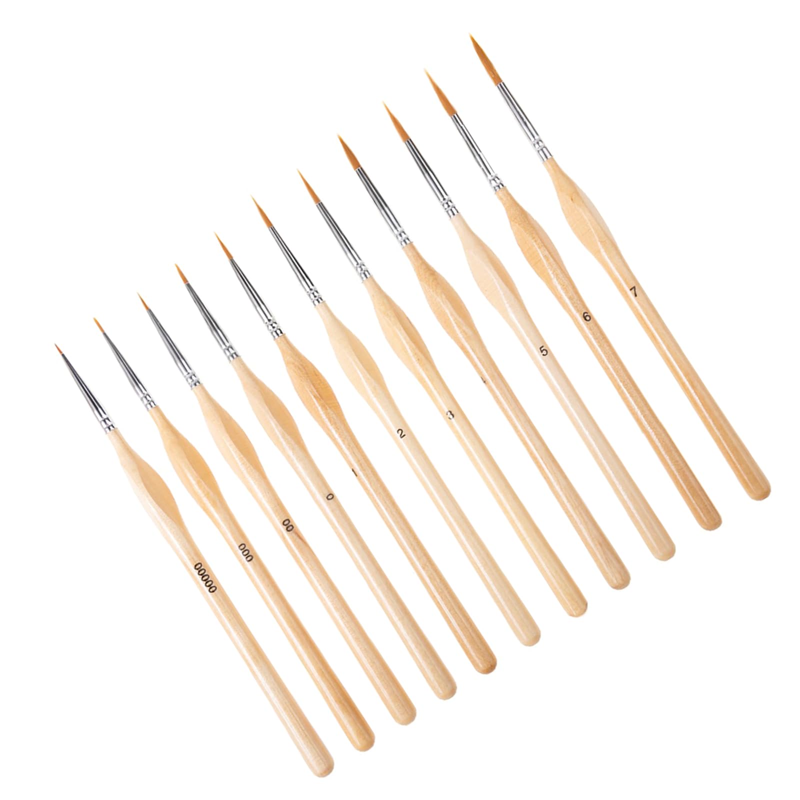 11Pcs Detail Paint Brushes Set Miniature Brushes for Fine Detailing Acrylic Watercolor Oil Art Painting Model Drawing Miniature