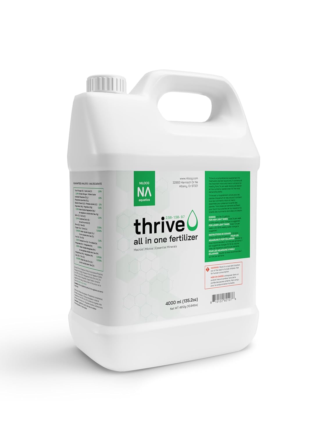 Thrive Aquarium Liquid Plant Fertilizer – All in One Planted Tank Plant Food - Two(2) 500ml Bottles