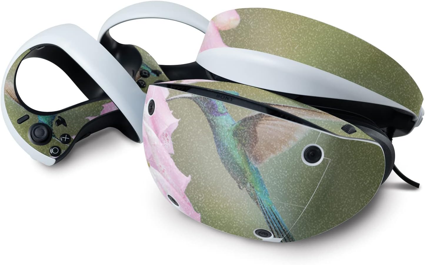 MightySkins Glossy Glitter Skin Compatible with Sony Playstation VR2 - Hummingbird | Protective, Durable High-Gloss Glitter Finish | Easy to Apply & Change Styles | Made in The USA