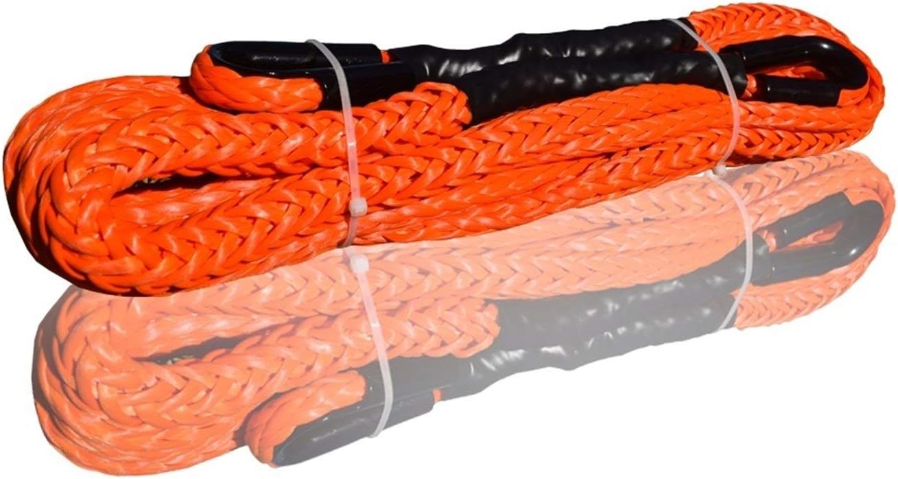 Orange 12mm*15m Winch Rope Extension ATV Winch Cable Extension Rope Towing Ropes (Color : Orange)