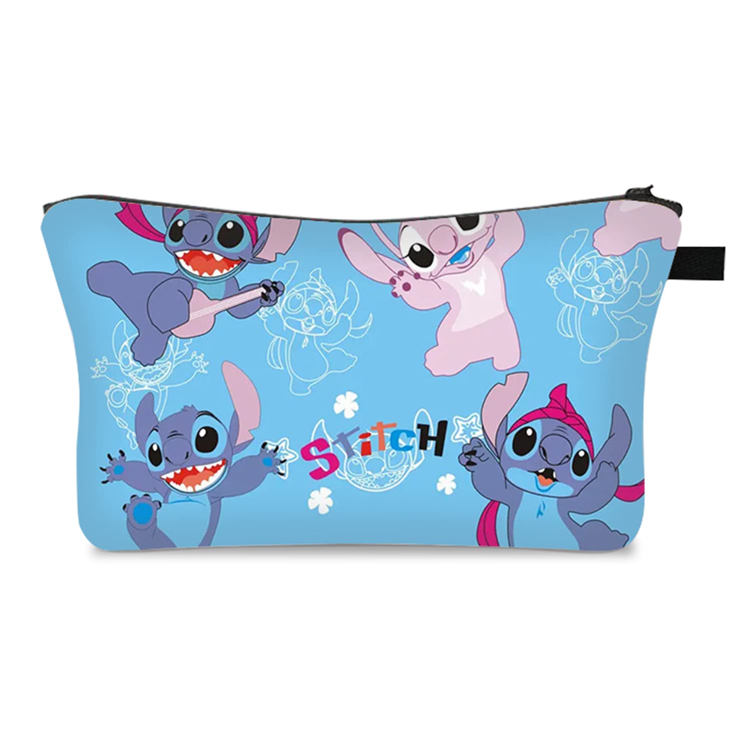 HOOKTA Stitch Neceser Viaje Lindo Neceser Cosmético Bolsa Bolsa Monedero Cremallera Estuche Impermeable Gimnasio Aeropuerto Organizador Almacenamiento, Bailando, 21,5 x 13 cm/8,46 x 5,12 Zoll, Fashion