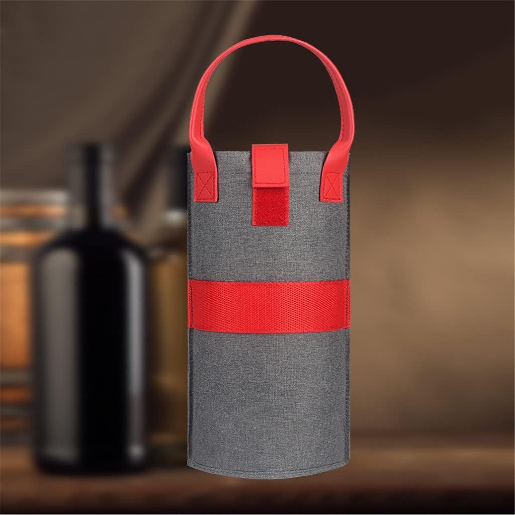 JSEIAJB Red Wine Bag Oxford Cloth Christmas Portable Aluminum Film Cold Storage Wine Ice Bag Insulation Bag