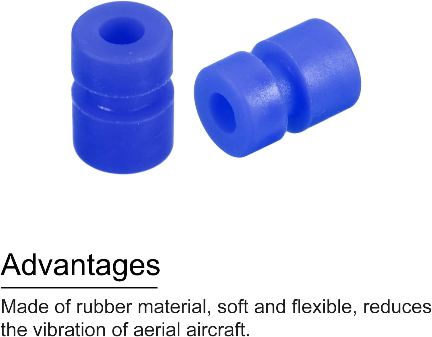 MECCANIXITY RC Anti Vibration Rubber Balls for RC F4 F7 Flight Controller M2x6.6mm Shock Absorption Balls (Blue), Pack of 12