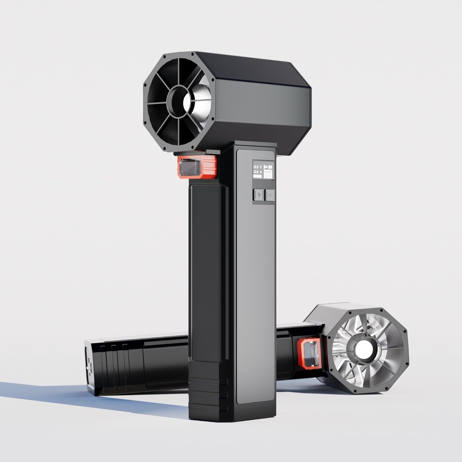 Car Dryer Air Blower & Oversize Turbo Dryer for Cars | 750W 3.6LB Thrust Cordless | 64mm Turbo Fan for Wheels, Snow, Golf | Handheld Leaf Blower (Deep Black)