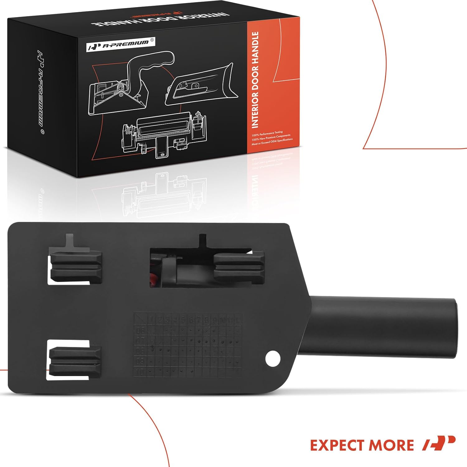 A-Premium Front or Rear Left Driver Side Interior Door Handle Compatible with Hummer H2 2003-2009, Textured Black, Replace# 15186042