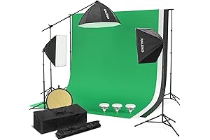 Photography Lighting Glow EZ Studio Bundle: Professional Photo Studio Lighting Kit with Backdrops & Umbrellas