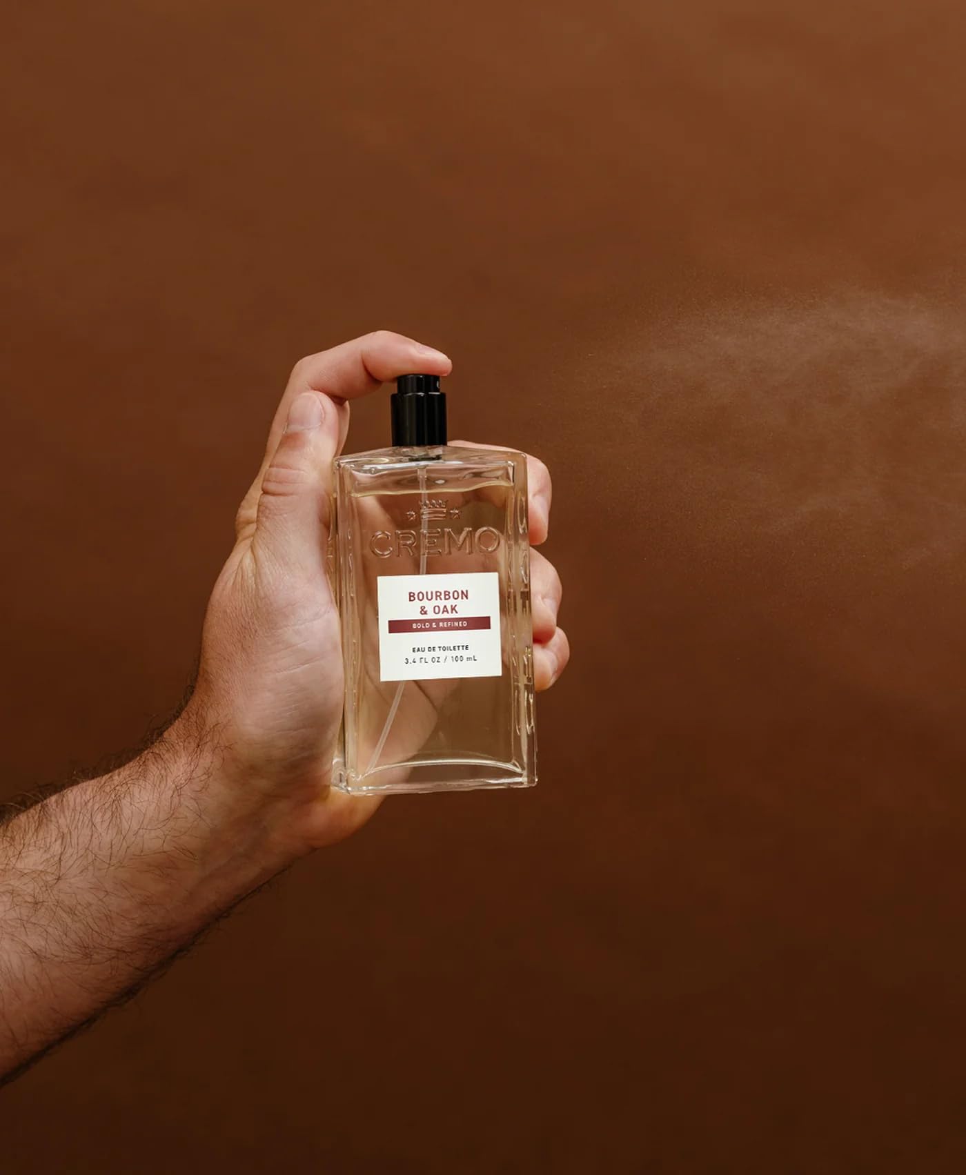 CREMO - Bourbon & Oak Eau de Toilette for Men – woda kolońska z pikantnym zapachem – 100 ml