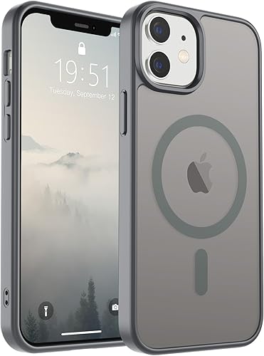 Miniatura 30 de SUPFINE - Funda magnética para iPhone 14 Pro Max (compatible con MagSafe), (protección contra caídas de grado militar de 10 pies), delgada, Negro