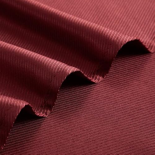 Sunclipse 784857894004 Maroon Embroidered Lattice Sheer And Twill Weave 4 Piece Window Curtain Set,37 Inchx84 Inch thumb #4