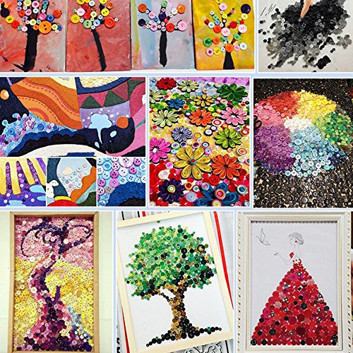 Swpeet 650 Pieces Assorted Sizes Resin Buttons 2 And 4 Holes Round Craft Buttons For Sewing Diy Crafts Children's Manual Button Painting(Orange) #TOP4