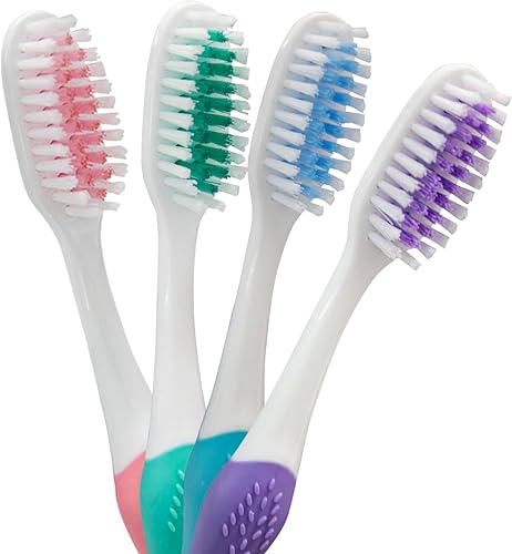 Miniatura 2 de Vivid OraBrush - Cepillos de dientes de filamento de nailon de alta calidad, cerdas de goma, limpiador de lengua integrado, paquete de 12