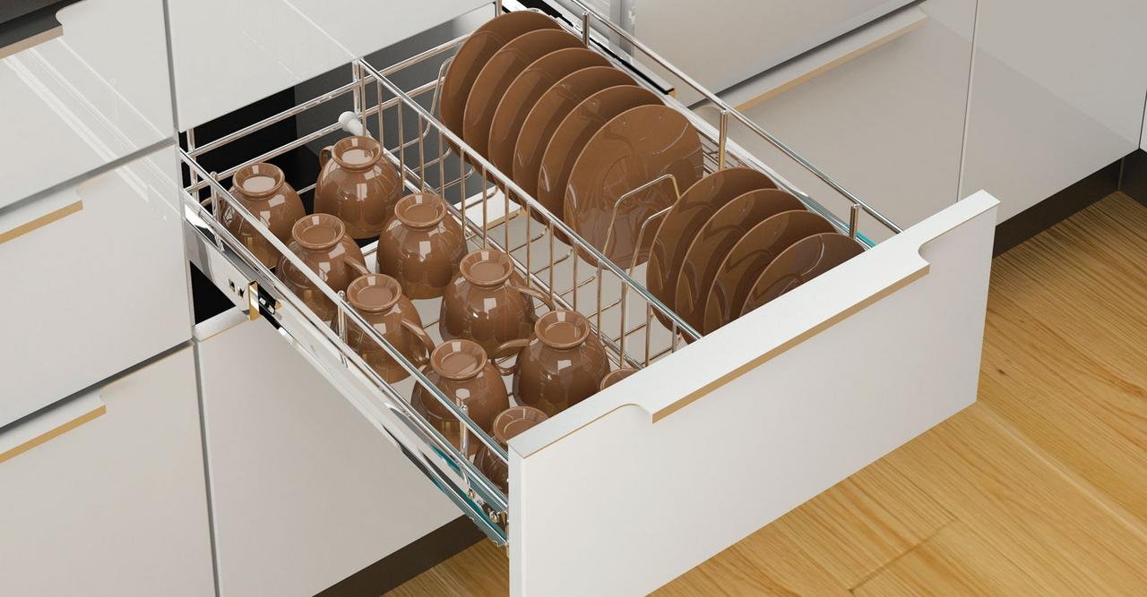 Steelberry Stainless Steel Wire Basket for Modular Kitchen Cup