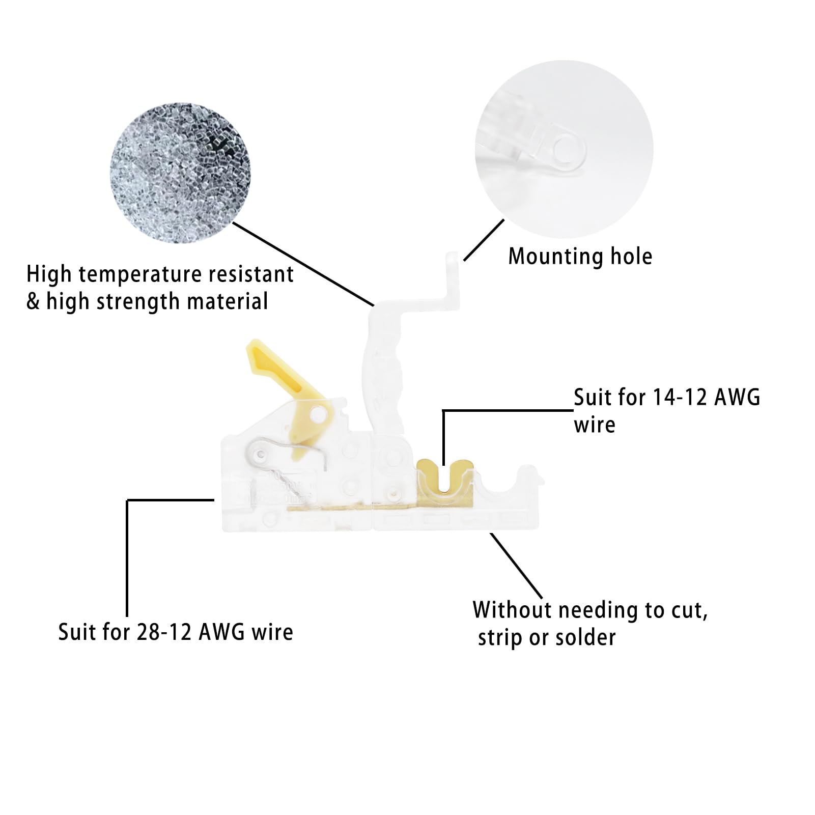Snapklik.com : 20 PCS T Tap Wire Connectors Disconnect Terminals,Low ...