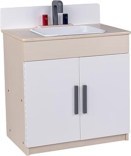 Angeles, Sink, AG1074, Birch-Ply Wood, White, Realistic Design and Features, Nursery or Playroom Pretend Play Furniture