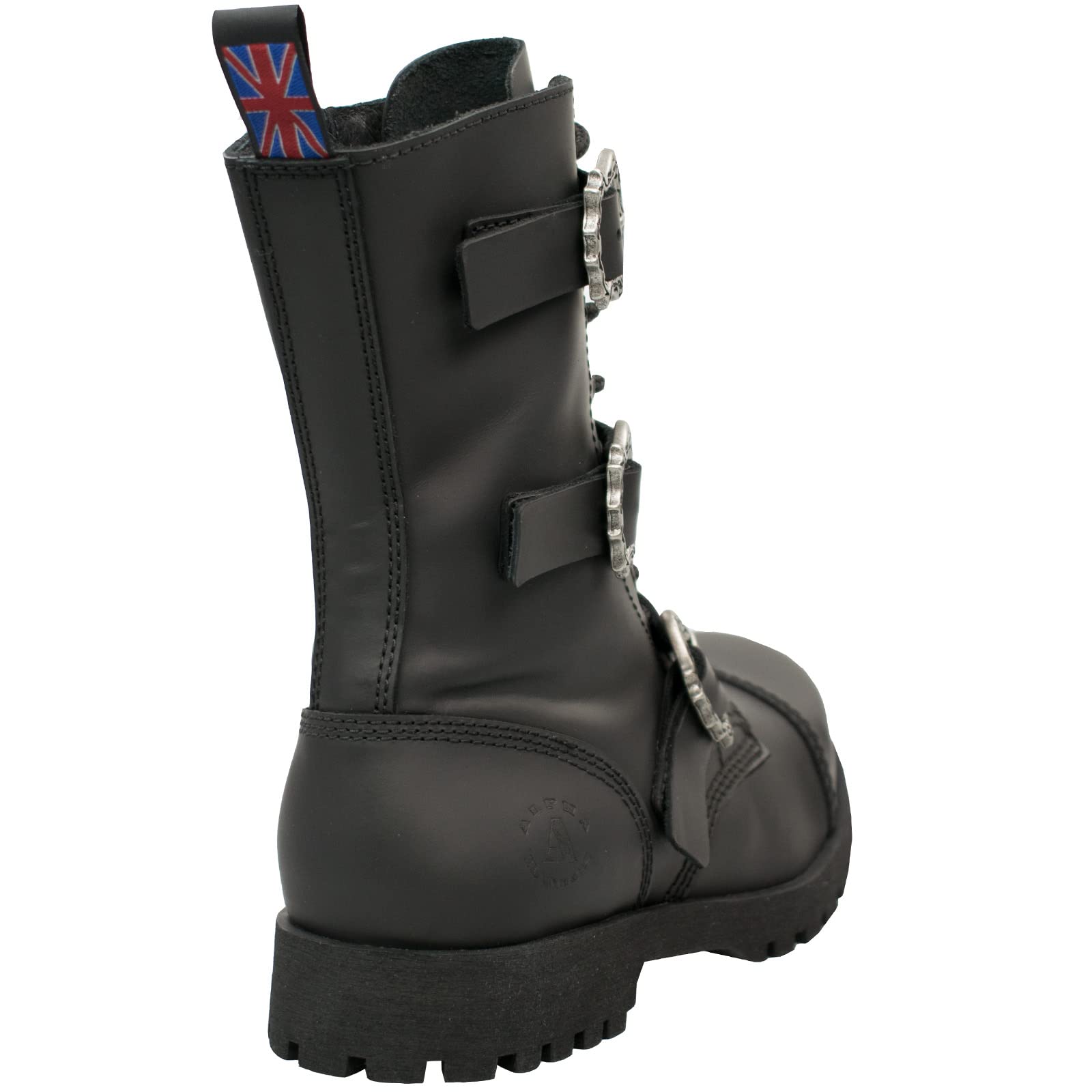 Alpha Rangers 10-loch Boot Schwarz Ranger Unisex Schnallen Buckles Gothic 5060