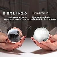 Vista 2 de Berlinzo Molde para hacer bolas de hielo transparentes de alta calidad, 8 bolas de hielo grandes de 2.4 pulgadas para whisky, cócteles y bourbon